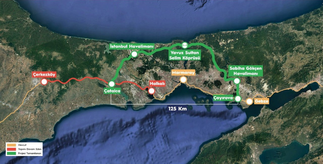 Турция получит $6,75 млрд на железную дорогу через Босфор